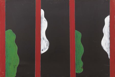 Tano Festa, Roma 1938 - 1987, Finestra, 1986, Acrilico su tela, cm 60x90,...