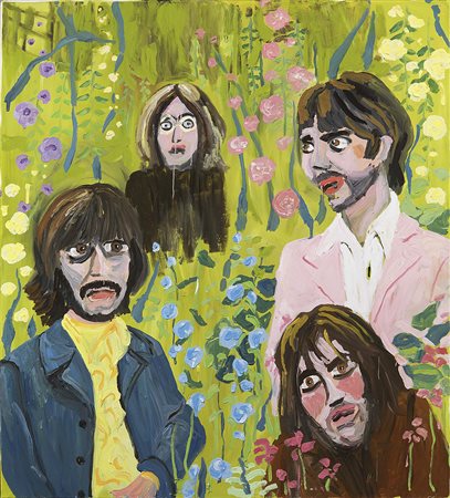 Stella Vine, Alnwick 1969, The Beatles in the Hollyhocks, 2005, Olio su tela,...