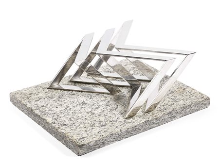 Nato Frascà, Roma 1931, Senza titolo, 1967, Scultura in metallo cromato su...