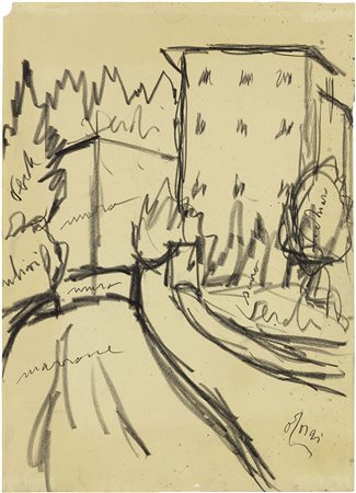 Ottone Rosai, Firenze 1895 - Ivrea (To) 1957, Via de' Massoni, (1956),...