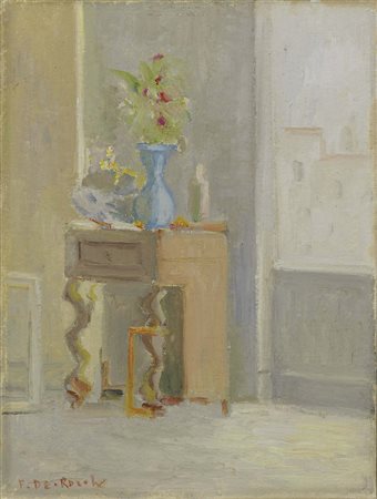 Francesco De Rocchi, Saronno (Va) 1902 - Milano 1978, Interno - esterno,...