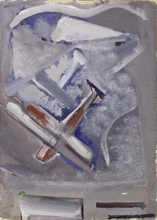 Mario Sironi, Sassari 1885 - Milano 1961, Aerei nel cielo, Tempera su carta...