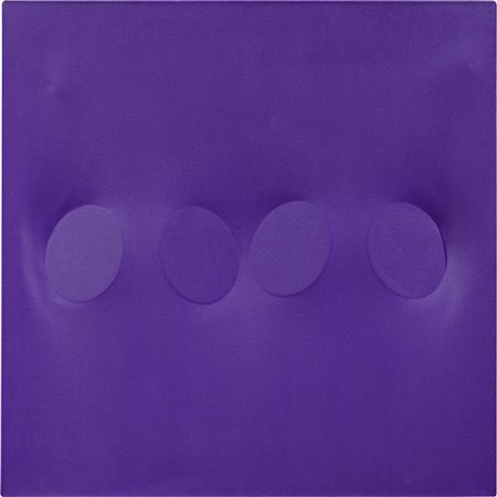 Turi Simeti, Alcamo (Tp) 1929, Quatto ovali blu, 2004, Acrilico su tela...