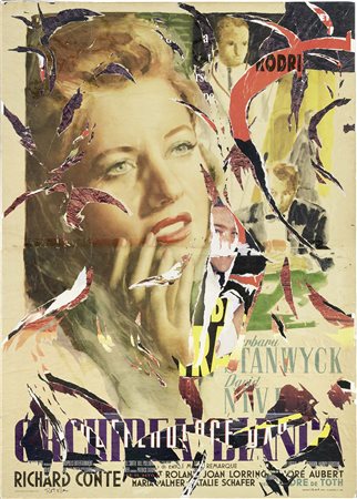 Mimmo Rotella, Catanzaro 1918 - Milano 2006, Orchidea bianca, 1963-69,...