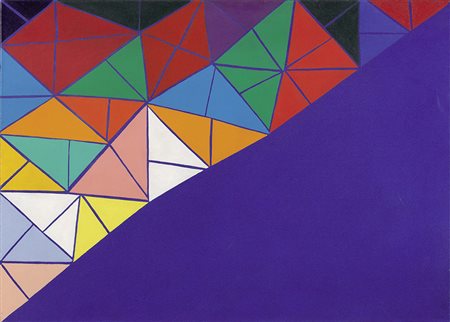 Piero Dorazio, Roma 1927 - Todi (Pg) 2005, Meta, 1975, Olio su tela, cm...