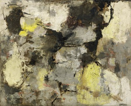 Giuseppe Santomaso, Venezia 1907 - 1990, Gialli e neri di Spagna N 2, 1959,...