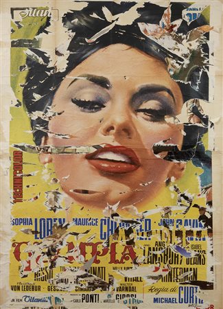 Mimmo Rotella, Catanzaro 1918 - Milano 2006, Olimpia, 1964-99, Décollage su...