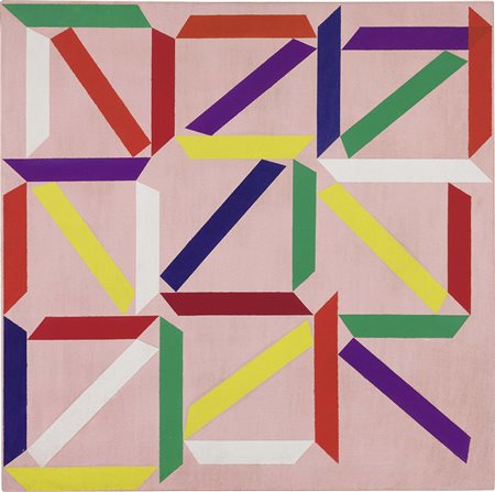 Piero Dorazio, Roma 1927 - Todi (Pg) 2005, Rosa - rosae - rosa, 1967, Olio su...