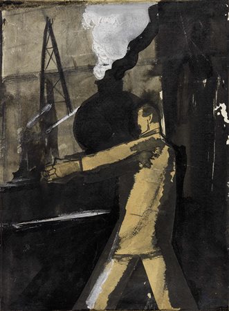 Mario Sironi, Sassari 1885 - Milano 1961, Studio per illustrazione, 1923 ca....