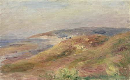 Pierre-Auguste Renoir, Limoges 1841 - Cagnes 1919, Paysage, 1880, Olio su...