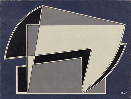 Atanasio Soldati, Parma 1896 - 1953, Composizione, 1951, Olio su tela, cm....