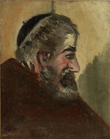 Filippo de Pisis, Ferrara 1896 - Milano 1956, Religioso di Assisi, Olio su...