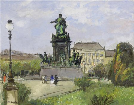 Michele Cascella, Ortona (Ch) 1892 - 1989, Vienna. Mariatheresienplatz, 1967,...