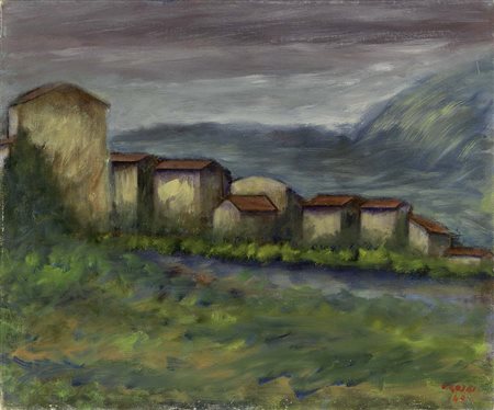 Ottone Rosai, Firenze 1895 - Ivrea (To) 1957, Crepuscolo, 1940, Olio su tela,...