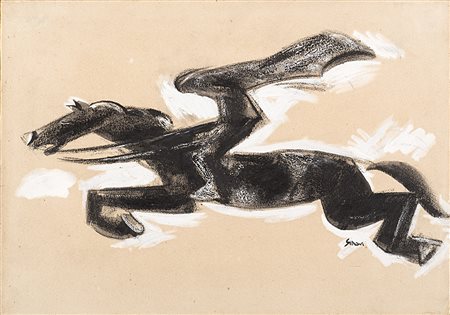 Mario Sironi (Sassari 1885 - Milano 1961)"Illustrazione della novella I...