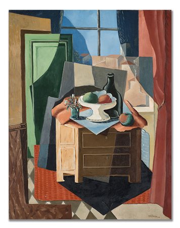 Renato Paresce (Carouge 1886 - Parigi 1937)"Natura morta" 1928olio su telacm...