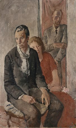 Felice Carena (Cumiana 1879 - Venezia 1966)"Solitudine" 1931olio su tavolacm...