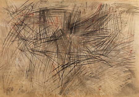 Tancredi (Feltre 1927 - Roma 1964)"Senza titolo" 1957tecnica mista su carta...