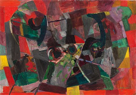 Bruno Cassinari (Piacenza 1912 - Milano 1992)"Natura morta con pesche"...