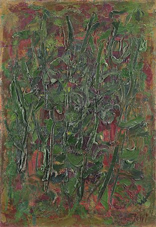 Ennio Morlotti (Lecco 1910 - Milano 1992)"Centaurea selvatica" 1959olio su...