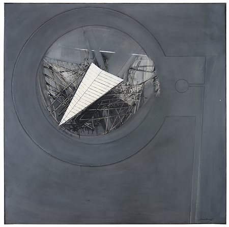 Emilio Scanavino (Genova 1922 - Milano 1986)"... Impigliato" 1966olio su...