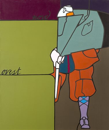 Valerio Adami (Bologna 1935)"Nord Ovest" 1972acrilico su telacm...