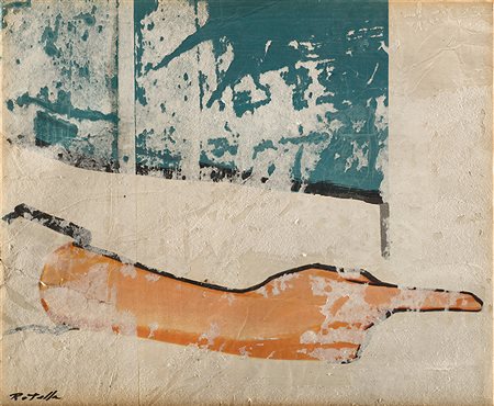 Mimmo Rotella (Catanzaro 1918 - Milano 2006)"Indicazione" 1963décollage su...