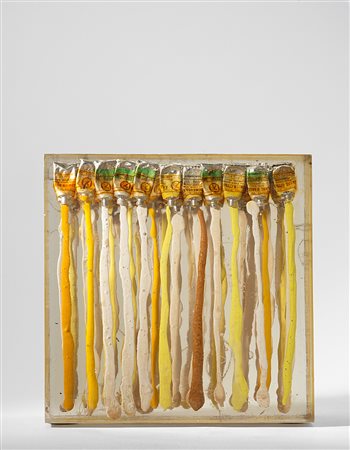 Arman (Nizza 1928 - New York 2005)"Senza titolo" 1966accumulazione di tubetti...