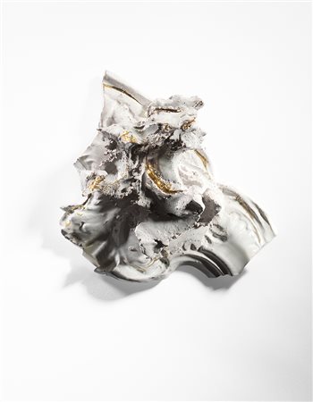 Lucio Fontana (Rosario 1899 - Comabbio 1968)"Frammento di specchiera con...