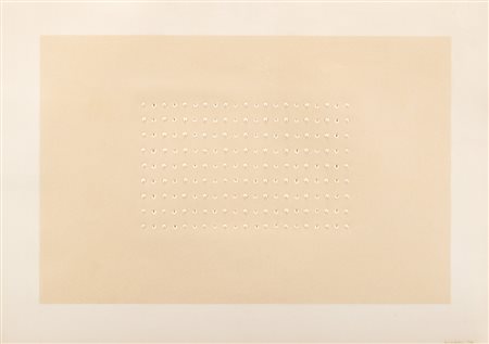 Enrico Castellani (Castelmassa 1930 - Celleno 2017)"Senza titolo" 1964anilina...