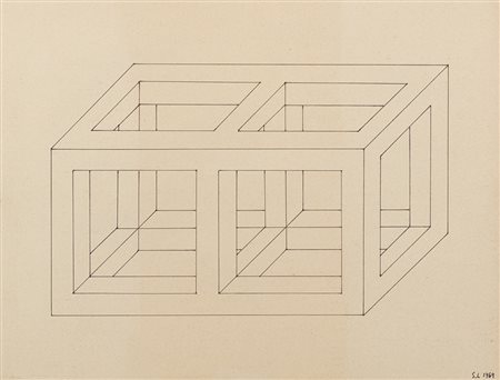 Sol LeWitt (Hartford 1928 - New York 2007)"Senza titolo" 1969china su carta,...