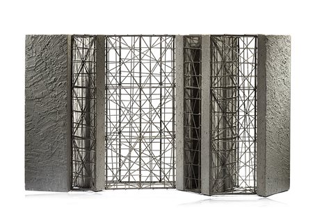 GIUSEPPE UNCINI "Spazi di ferro n.14" 1989 scultura in ferro e cemento cm...