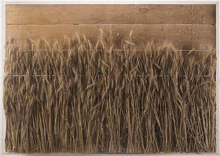 Mario Ceroli (Castel Frentano 1938)"Campo di grano" 1979scultura in legno e...