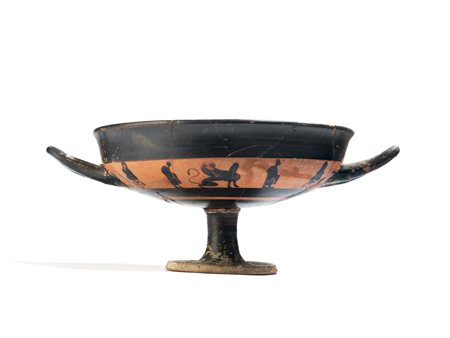 KYLIX ATTICA A FIGURE NERE TIPO BAND CUP DATAZIONE: 540-530 a.C. MATERIA E...