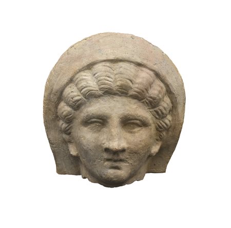 RARA TESTA VOTIVA DATAZIONE: IV-III sec. a. C. MATERIA E TECNICA: impasto...