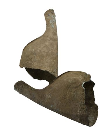 RARA COPPIA DI SCHINIERI IN BRONZO DATAZIONE: VI sec. a.C. MATERIA E TECNICA:...