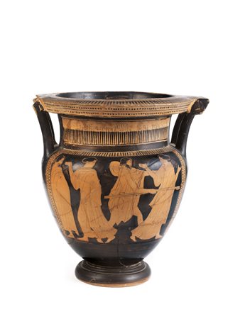 CRATERE A COLONNETTE ATTICO A FIGURE ROSSE DATAZIONE: 460-450 a.C. MATERIA E...