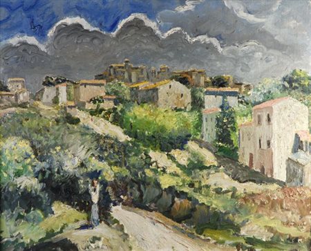 Giovanni Colacicchi (Anagni, 1900 - Firenze, 1993) Paesaggio, (1925-1930)...