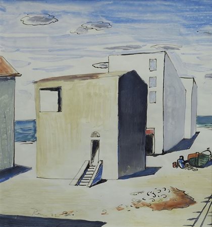 RAM (Ruggero Alfredo Michahelles) (Firenze, 1898 - 1976) Case sul mare, 1932...