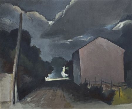 RAM (Ruggero Alfredo Michahelles) (Firenze, 1898 - 1976) Tempesta, 1928 Olio...