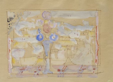 Moses Levy (Tunisi, 1885 - Viareggio, 1968) Fiori Tecnica mista su carta, cm....