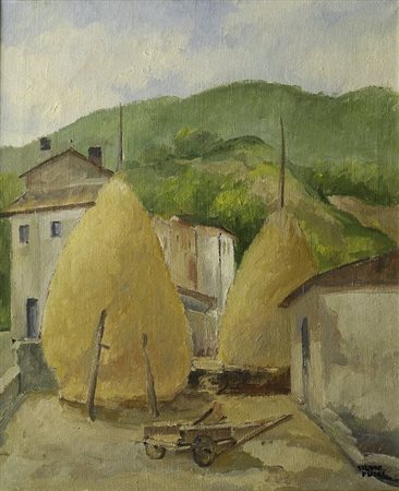 Silvio Pucci (Pistoia, 1892 - Firenze, 1961) Pagliai, 1930 Olio su tela, cm....