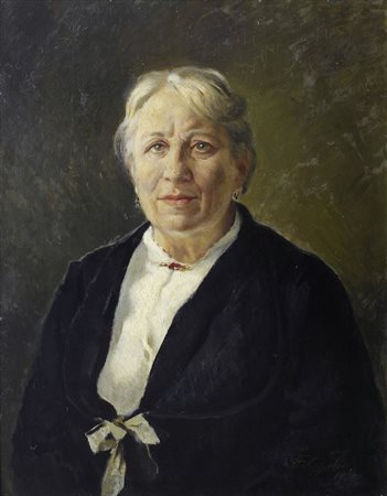 Cafiero Filippelli (Livorno, 1889 - 1973) Ritratto di signora Olio su...