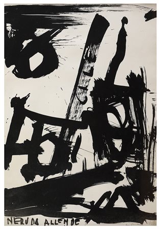 EMILIO VEDOVA Per il Cile. Neruda/Allende, 1973 Serigrafia su carta, 70 x 50...