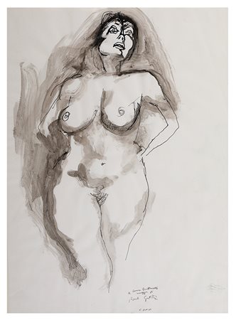 RENATO GUTTUSO Nudo di donna, 1965 Tecnica mista su carta, 64 x 46,5 cm...