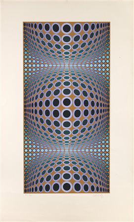 Victor Vasarely (Pecs 1906 - Parigi 1997)"Composition cin├⌐tique"...