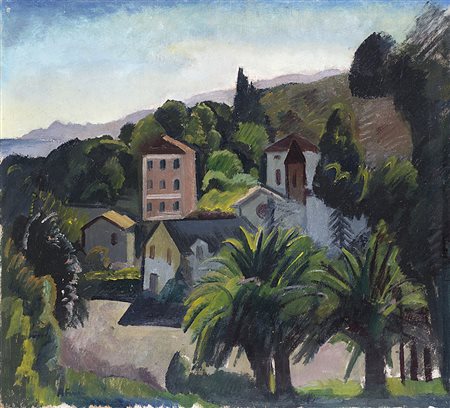 Achille Funi (Ferrara 1890 - Appiano Gentile 1972)"Paesaggio ligure"...