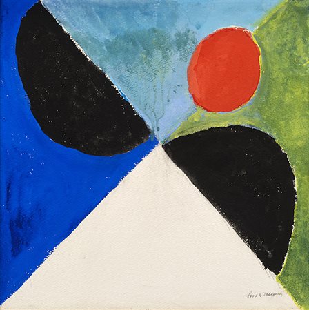 Sonia Delaunay (Gradiesk 1885 - Parigi 1979)"Rythme couleur" 1972gouache su...