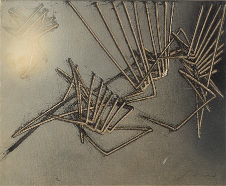 Emilio Scanavino (Genova 1922 - Milano 1986)"Tramatura" 1982olio su tela...