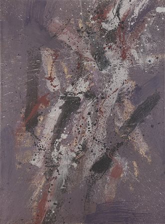 Toti Scialoja (Roma 1914 - Roma 1998)"Tredici maggio" 1989olio su telacm...